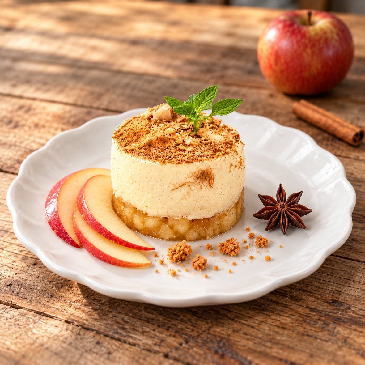 Bratapfel-Mascarpone-Creme | 2 Portionen, je 55 ml