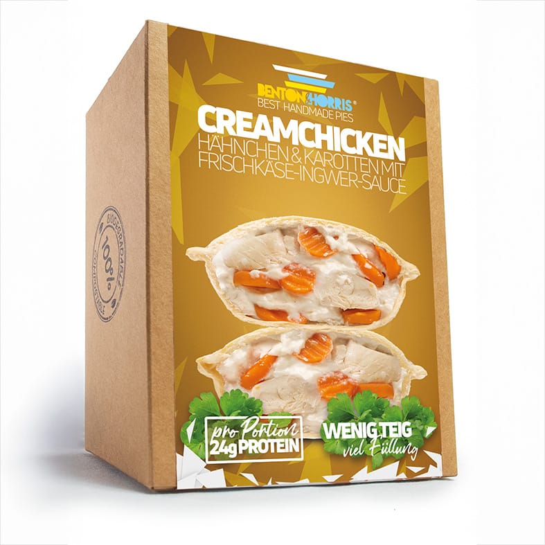 Benton and Horris – Cream Chicken Pie Gefüllte Dinkelmehl-Teigtasche ca. 220 g  2