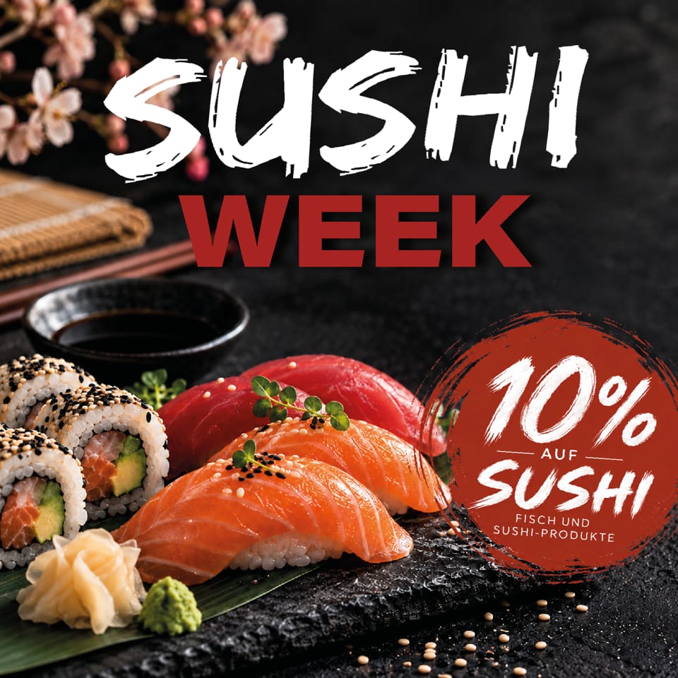 Sushi Week bei HEINE Delikatessen – Sushi und Aktionshinweis