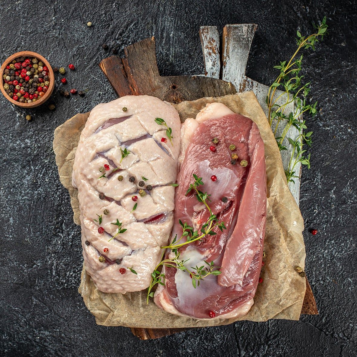 Gänsebrust mit Haut & Knochen – ca. 900 g