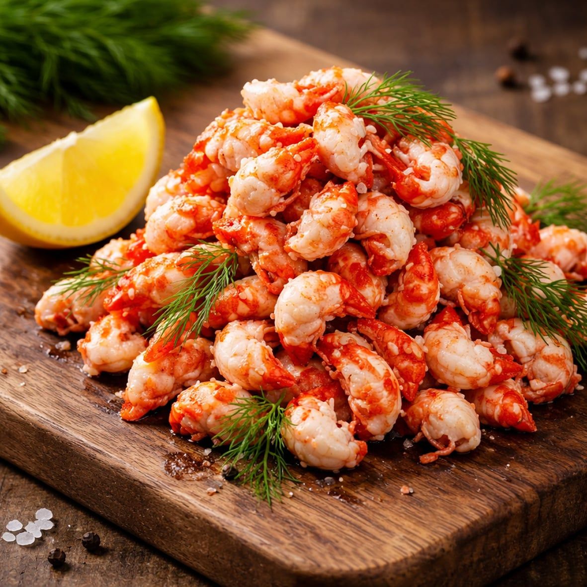 Flusskrebsschwänze, vorgekocht, einzeln entnehmbar, schockgefrostet (100 – 200 Stück / lb) 800g