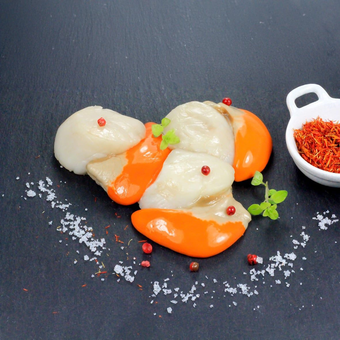 Jacobsmuschelfleisch (Scallops) mit Rogen – Wildfang, 40/60 lbs (85-124 Stk), 1kg