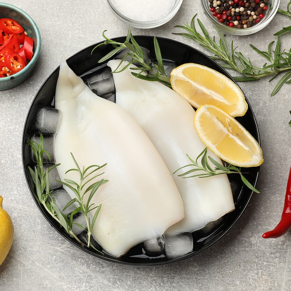 Tintenfischtuben aus WILDFANG, U5 (max. 5 Stück / kg)