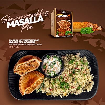 Benton and Horris – Masalla Pie Gefüllte Dinkelmehl-Teigtasche ca. 220 g   5