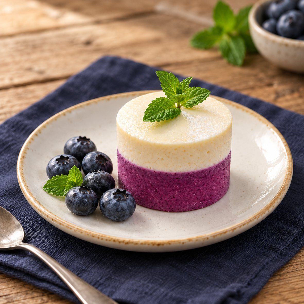 Jogurt-Blaubeer Mousse | 2 Portionen, je 55 ml