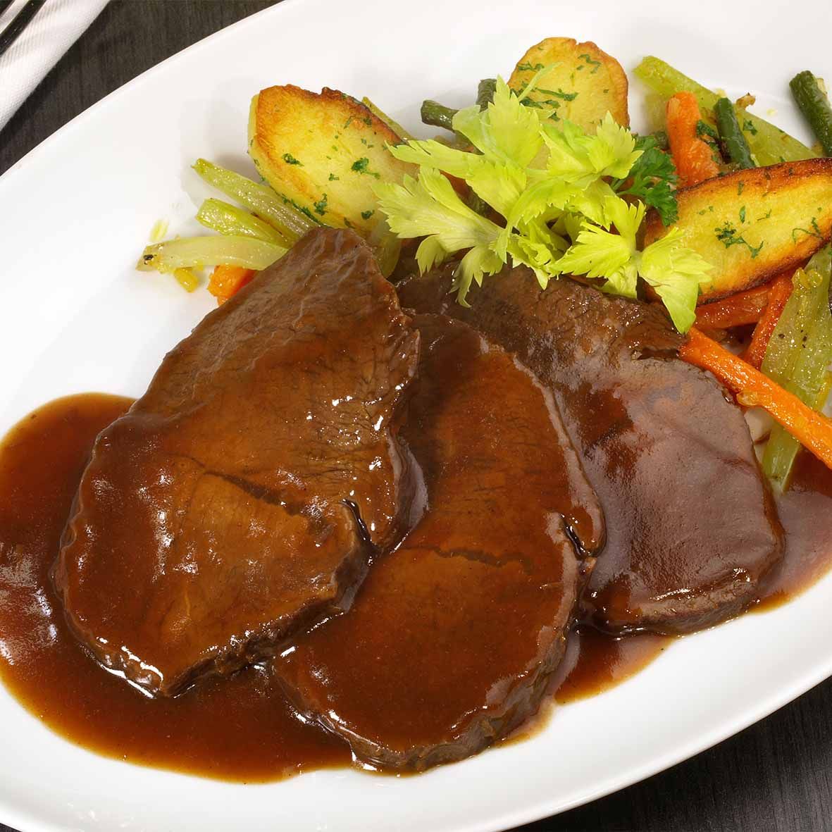 Rinderschmorbraten – In kräftiger Rotweinsauce geschmort (2 x 250 g)