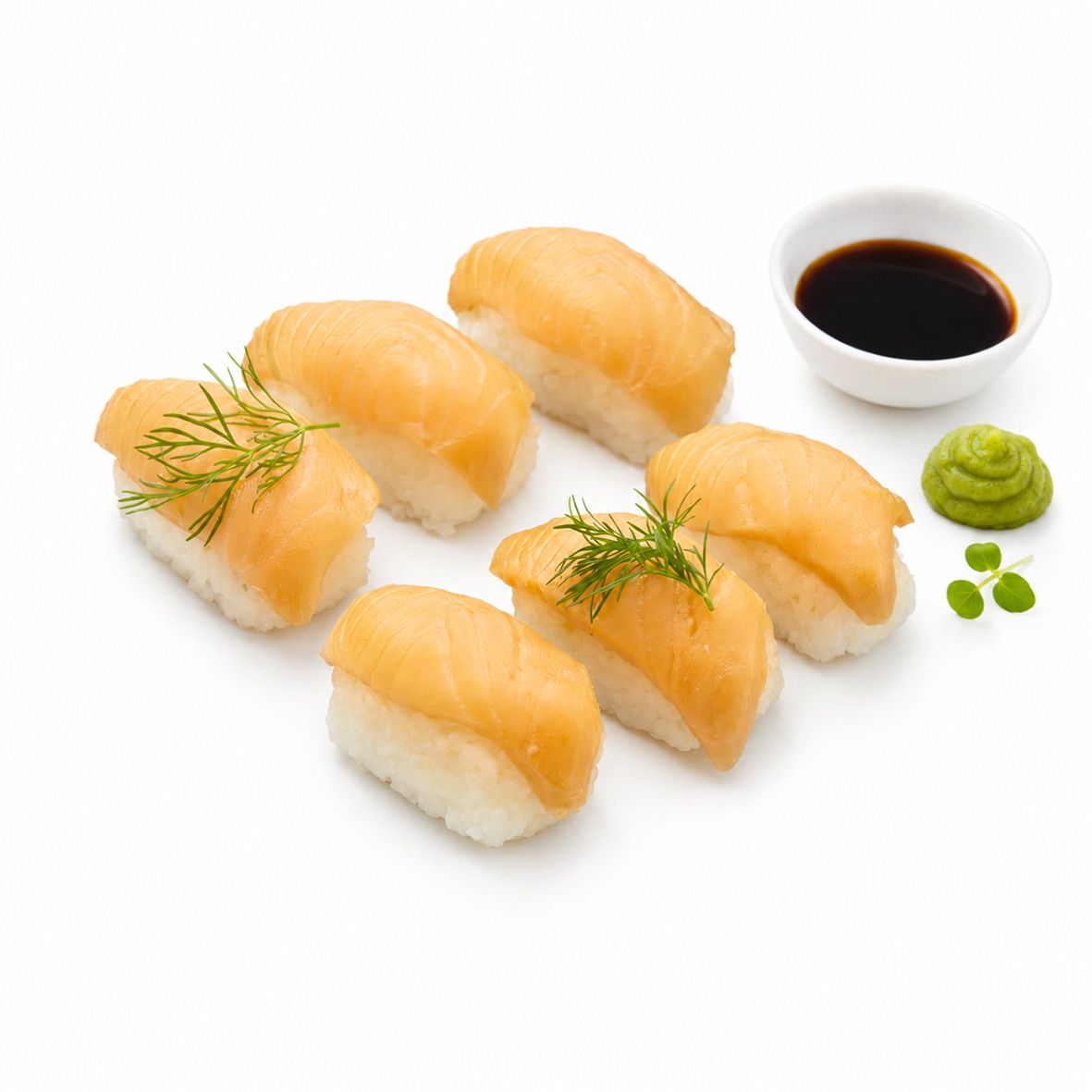 Sushi Nigiri mit gegartem Lachs, Avocado & Sesam 15 Stück á 30 g 2