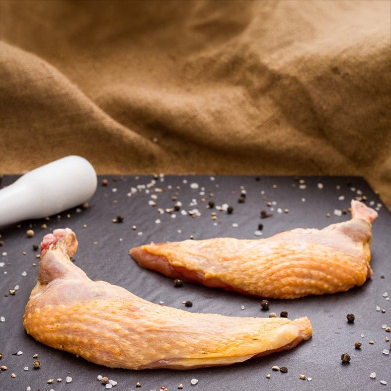 Perlhuhnbrust Supreme mit Haut & Flügelknochen, tiefgefroren  