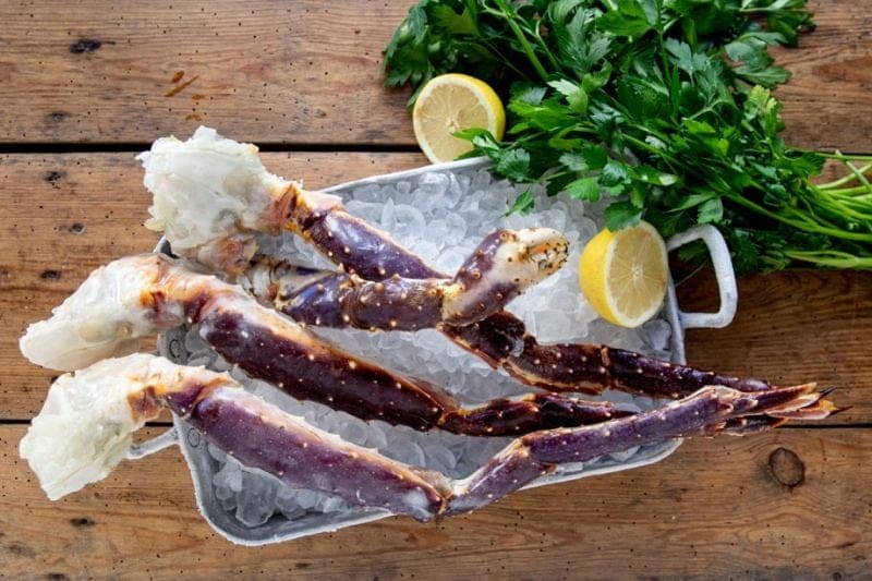 Königskrabbe ganze Beine und Scheren | roh | 1 Kg Gebinde