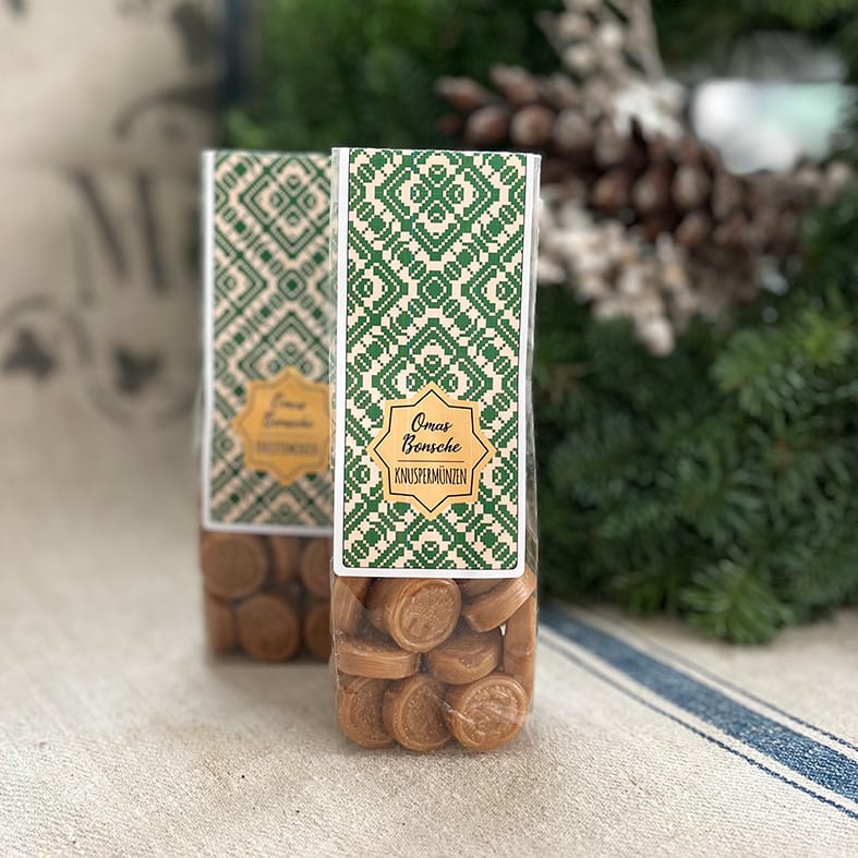 Omas Bonsche – Knuspermünzen mit Nougatfüllung – 100 g 2