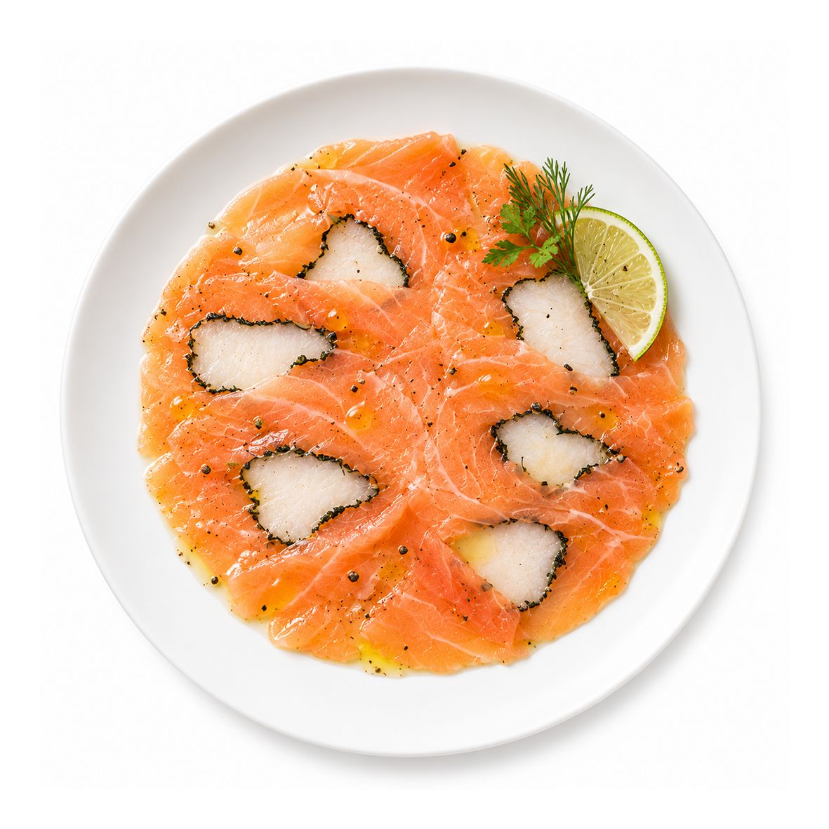Carpaccio Lachs & Heilbutt – hauchdünne Scheiben mit Noriblatt (4 x 70 g) 2