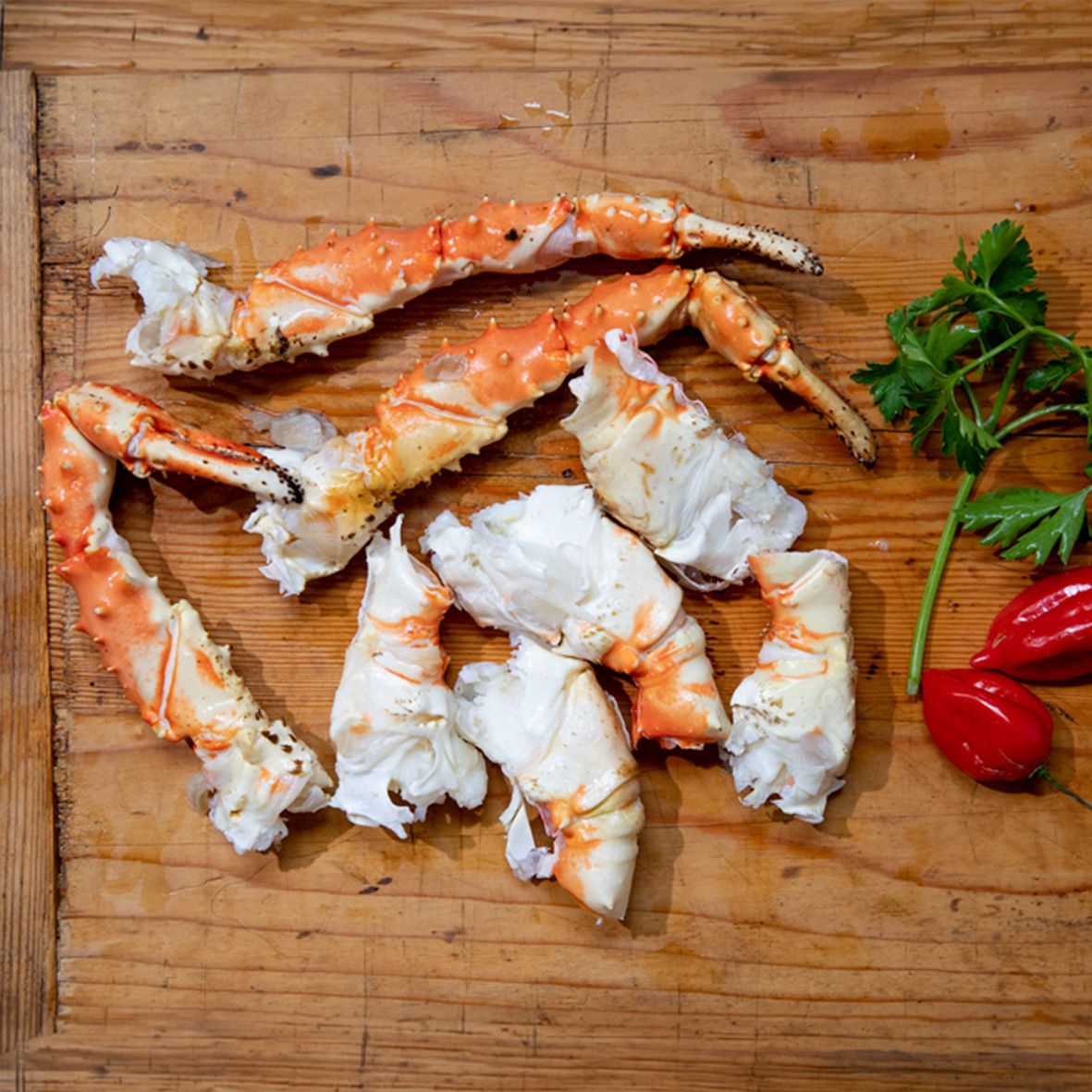 Königskrabbenstücke gekocht und glasiert, 1 kg Beutel