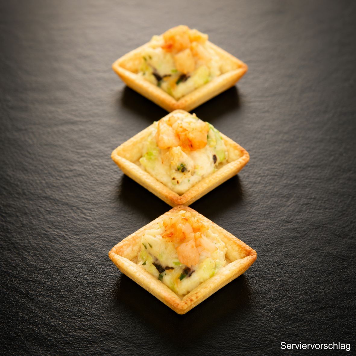 Mini-Quiche Garnele-Wirsing mit Trüffelnote, tiefgekühlt, 6 x 25 g