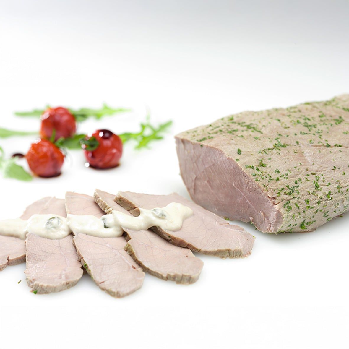 Carne di Vitellone – rosa gegartes Kalbfleisch mit Kräutern, Sous-vide  1