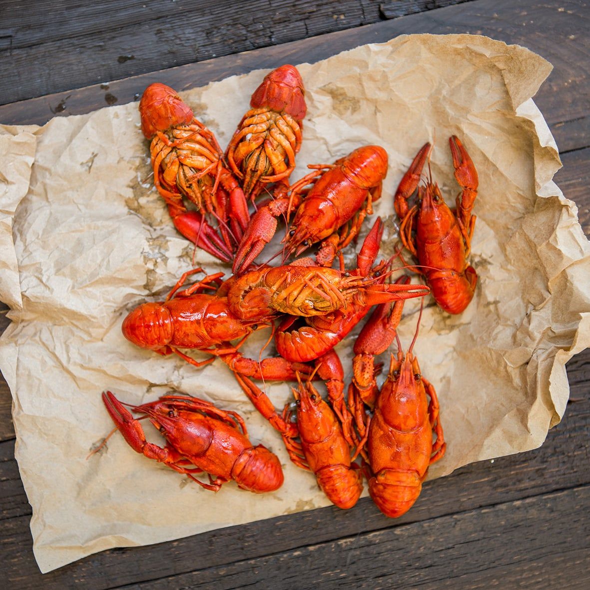 Louisiana Flusskrebse in Weisswein-Sud mit Kopf und Schale, gekocht 500g
