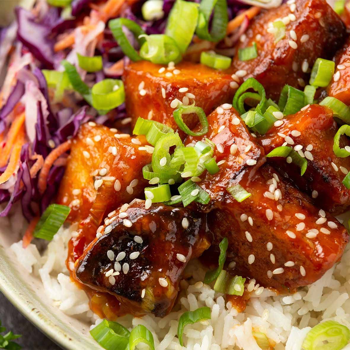 Veganes Chicken Teriyaki – Erbsenprotein mit Gemüse in Teriyakisauce  (2 x 250 g)