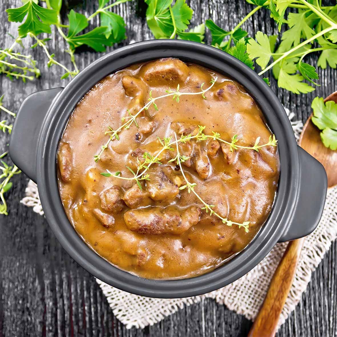 Wiener Rindsgulasch – Klassisches Gulasch mit Zwiebelbindung (2 x 250 g)