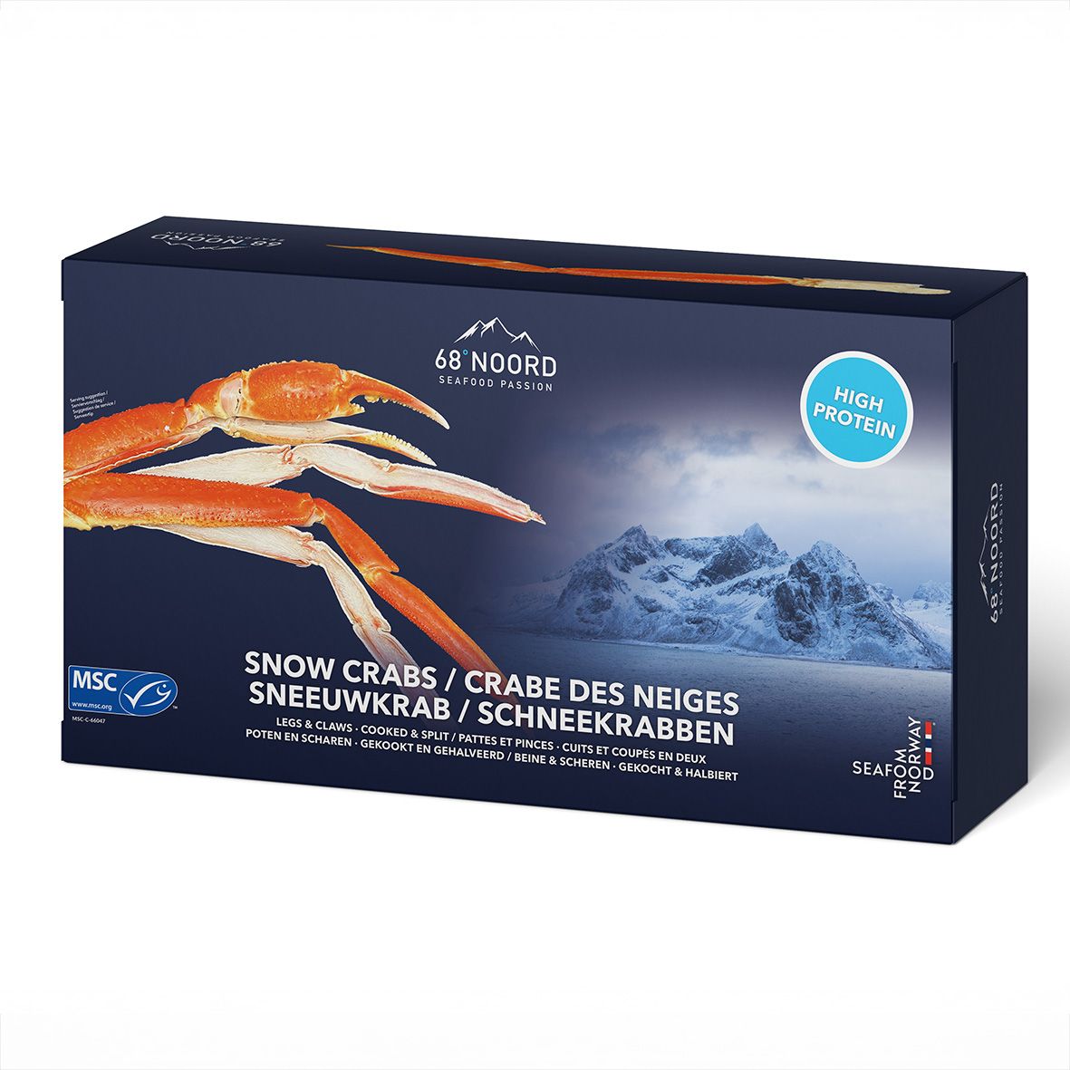 Schneekrabben Beine &amp; Scheren, gekocht, halbiert, tiefgefroren 2