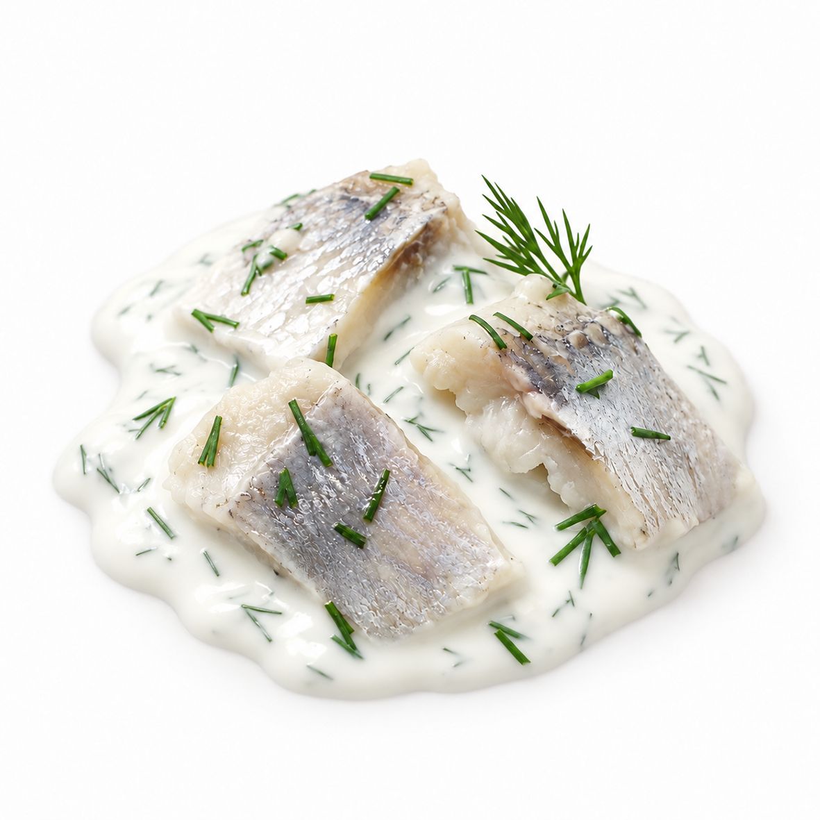 Dill-Heringshappen in Joghurt-Dill-Sauce   2