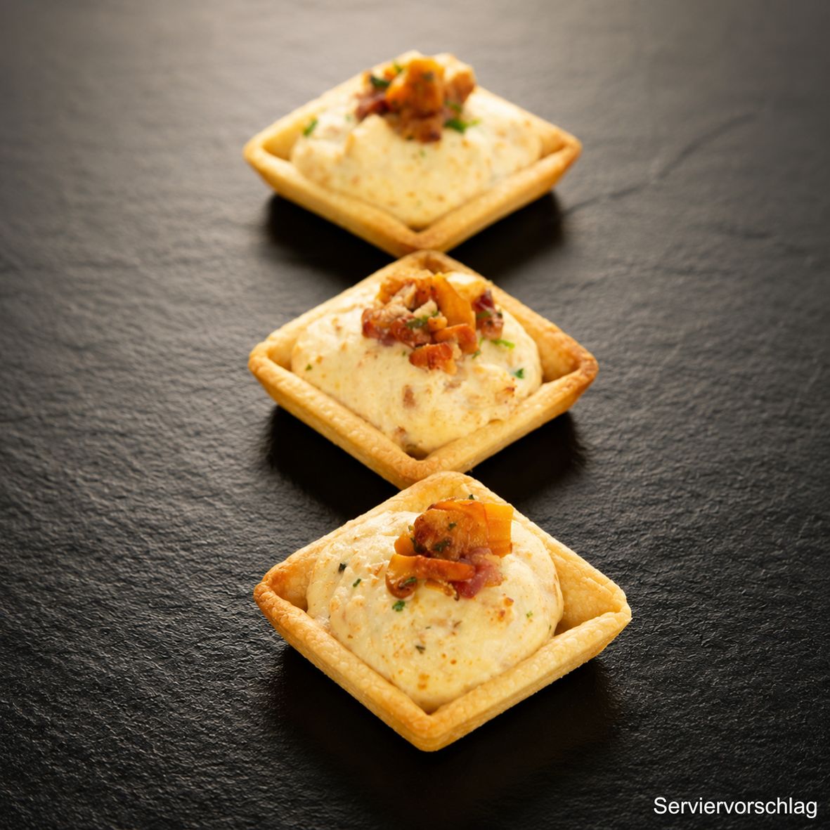 Mini-Quiche mit Zander und Pfifferlingen, tiefgekühlt, 6 x 25 g