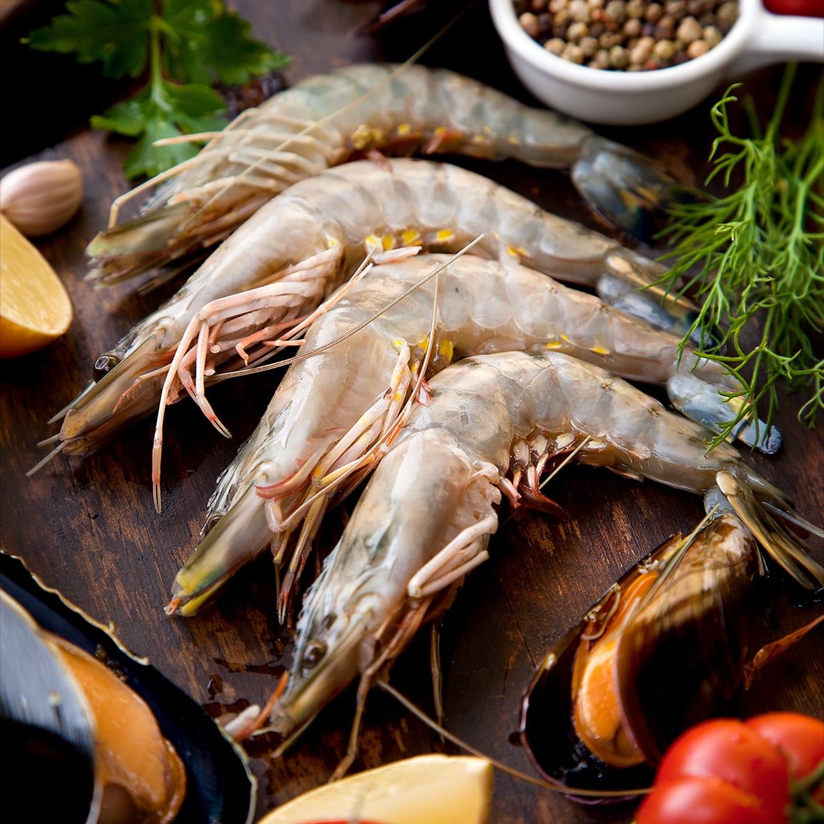 Gambas, Black Tiger Shrimps, ganz/roh 1