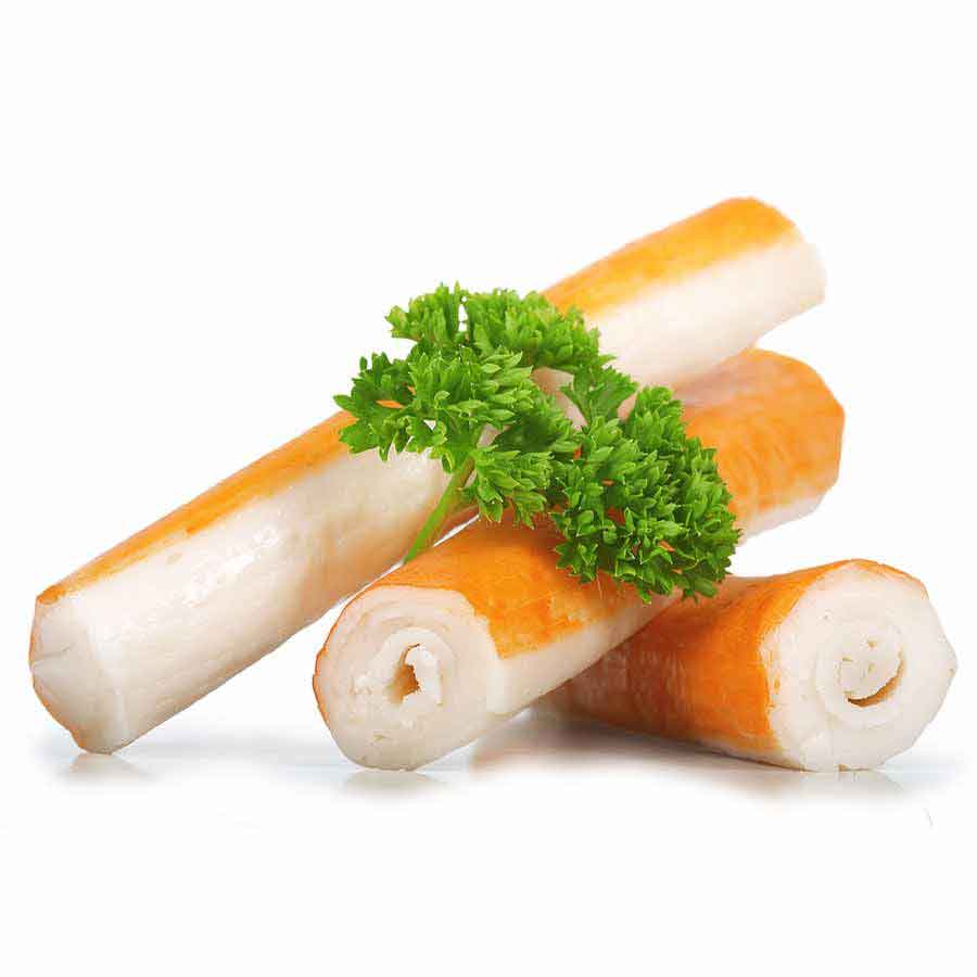 Surimi Sticks, orange (engl. Fish-Crabmeat), proteinreich 2x250g 2