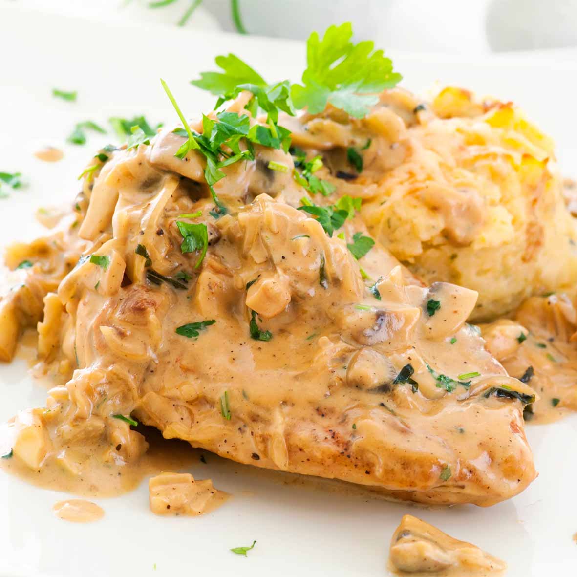 Hähnchenbrust in Pilz-Kräuterrahmsauce (2 x 250 g)