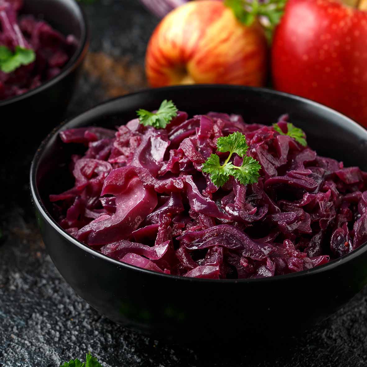 Apfelrotkohl – fein abgeschmeckt mit Butter & Balsamico