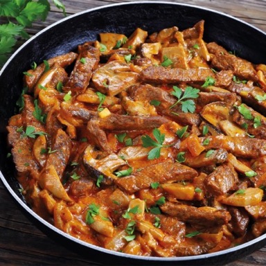 Rindergeschnetzeltes Stroganoff | 2 Portionen, je 250 g